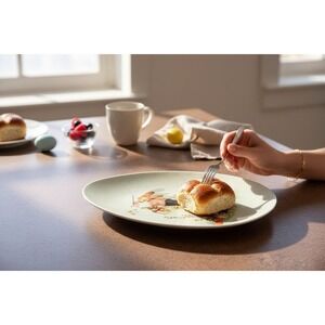 World Market Easter Plate Unisex OS Green NWOT Bunny Artist Melamine Egg